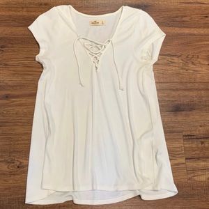 Hollister Lace Up Tshirt Size Small